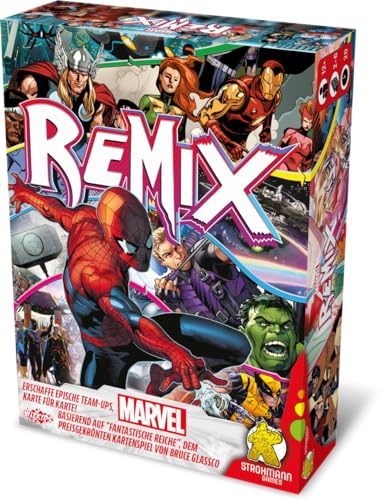 Strohmann Games, Marvel Remix, Familienspiel, Kartenspiel, 2-6 Spieler, Ab 12+ Jahren, 20 Minuten, Deutsch von Strohmann Games