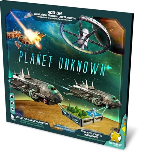 Strohmann Games, Planet Unknown – Add-On, Erweiterung, Kennerspiel, Strategiespiel, 1-6 Spieler, ab 10+ Jahren, 70 Minuten, Deutsch von Strohmann Games