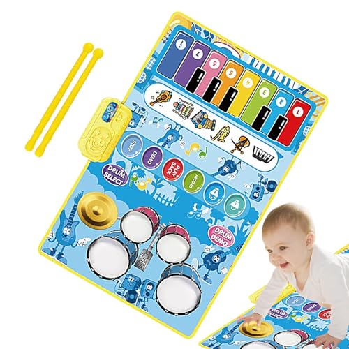 Baby-Klaviermatte, Klaviermatte - Teppich für Klaviertastatur - Baby-Musikmatte, Kleinkindspielzeug, Klaviermusikspielzeug für 1–2 Jahre alte und Mädchen von Stronrive