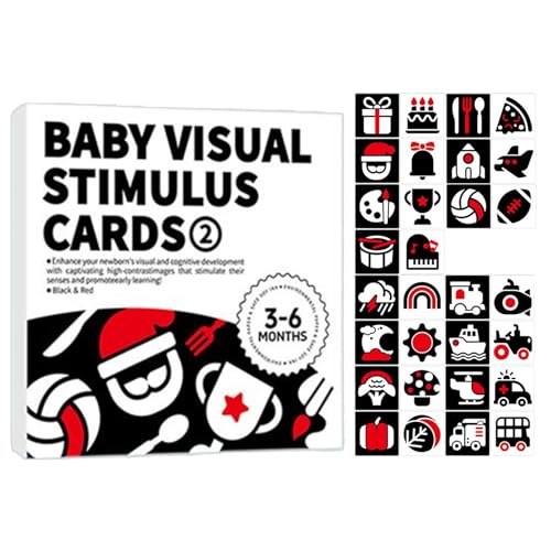 Babys Sinneskarte,Schwarz Weiß Karten Für Babys | Visuelle Stimulation Zur Gehirnentwicklung Für Und Kleinkinder Babys Sinneskarte,Schwarz Weiß Karten Für Babys | Visuelle Stimulation Zur Gehirnentwicklung Für Und Kleinkinder von Stronrive