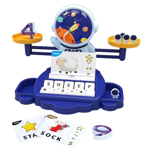 Balance Counting Game, Balance Scale Toy | Astronaut Balancing Puzzle Game - Frühkindliches Entwicklungsspielzeug, Bildungsabbau und Subtraktionsunterrichtshilfe für und Mädchen von Stronrive