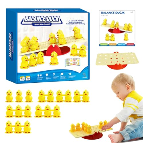 Enten-Balance-Spiel, Enten-Brettspiel, Kinder-Desktop-Enten-Balancierspiel, Einfach anzuwendendes kreatives Reisespielzeug für Kinder und Erwachsene zum Geburtstag, Weihnachten, Logikspiel von Stronrive