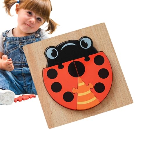 Holzpuzzles für Kleinkinder,-Holzpuzzles | 3D-Puzzles aus Holz für Kinder | Feinmotorik-Lernen, Spielzeug, pädagogisches Lernspielzeug für Kinder für Kleinkinder von 1–3 Jahren, Geschenke, von Stronrive