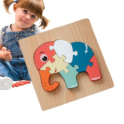 Holzpuzzles für Kleinkinder,-Holzpuzzles | 3D-Tierpuzzles aus Holz für Kinder,Hölzerne Kleinkind-Puzzles, Geschenke, Spielzeug für 1 2 3 Jahre alte und Mädchen, Spielzeug, pädagogische von Stronrive