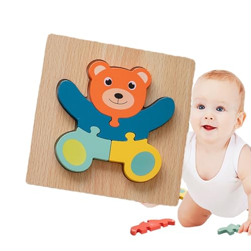 Holzpuzzles für Kleinkinder,Puzzles für Kleinkinder, Tierische 3D-Puzzles, Spielzeug für Mädchen und im Alter von 1 bis 3 Jahren, Puzzle-Lernen, pädagogische Weihnachts- und von Stronrive