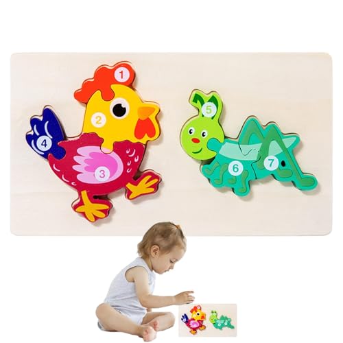 Holzpuzzles für Kleinkinder,Tierpuzzles für Kleinkinder | Passende Spiel-Puzzles - Feinmotorikspielzeug, Denksportaufgaben für Kleinkinder, Puzzleblöcke, Lernaktivitäten im Vorschulalter von Stronrive