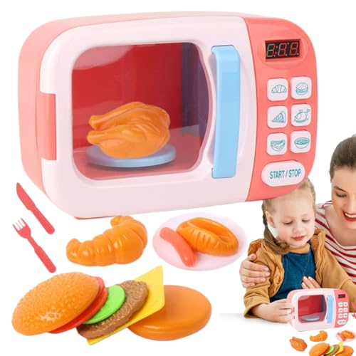 Kinder Mikrowelle - Kleinkinder Spielküchen Essen Spielzeug mit Licht und Sound - Interaktives Rollenspiel-Set Zu Hause Im Kindergarten Und Draußen Für Vorschulkind Mädchen Kinder Mikrowelle - Kleinkinder Spielküchen Essen Spielzeug mit Licht und Sound - Interaktives Rollenspiel-Set Zu Hause Im Kindergarten Und Draußen Für Vorschulkind Mädchen von Stronrive