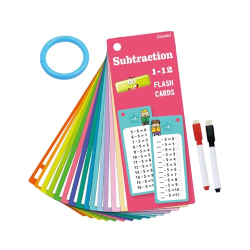 Mathe-Spielkarten,Mathe-Lernkarten - Mathe-Spiele für den Kindergarten mit Ring | Must-Haves für das Homeschool-Klassenzimmer, Bildungs-Lernaktivitäten, Mathe-Spielzeug für und Mädchen von Stronrive