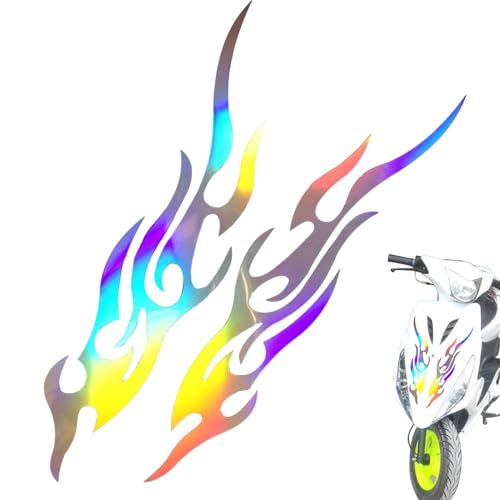 Motorrad Aufkleber | Flammen Design Auto Aufkleber,2 Stücke Wetterfestes Abzeichen Coole Designs Für Stoßstange, LKW & Fenster Motorrad Aufkleber | Flammen Design Auto Aufkleber,2 Stücke Wetterfestes Abzeichen Coole Designs Für Stoßstange, LKW & Fenster von Stronrive