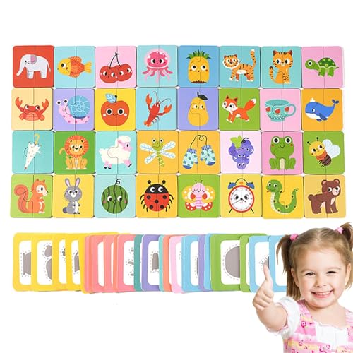 Paarungskarten, Puzzle Zuordnungsspiele, Sortierspiel für Kinder ab 3 Jahren Kindergarten Vorschule Reiseaktivitäten Lernspielzeug Paarungskarten, Puzzle Zuordnungsspiele, Sortierspiel für Kinder ab 3 Jahren Kindergarten Vorschule Reiseaktivitäten Lernspielzeug von Stronrive