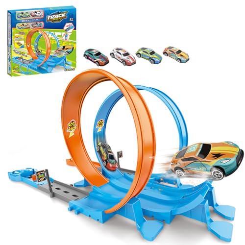 Spielzeug Auto Rennstrecke, Baufahrzeuge Rennstrecke Spielzeug Mit, Wandfahr-Kit mit 360° Drehung für Kleinkinder drinnen und draußen Geschenk Spielzeug Auto Rennstrecke, Baufahrzeuge Rennstrecke Spielzeug Mit, Wandfahr-Kit mit 360° Drehung für Kleinkinder drinnen und draußen Geschenk von Stronrive