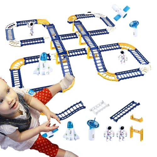 Spielzeugrennbahn, Rennautobahn,Lernspiele Autospielzeug Rennstrecke - Space Universe Kleinkind-Spielzeug, Schienen-Spielset, Auto-Strecke, Feinmotorik-Spielzeug, Lernspielzeug für und von Stronrive