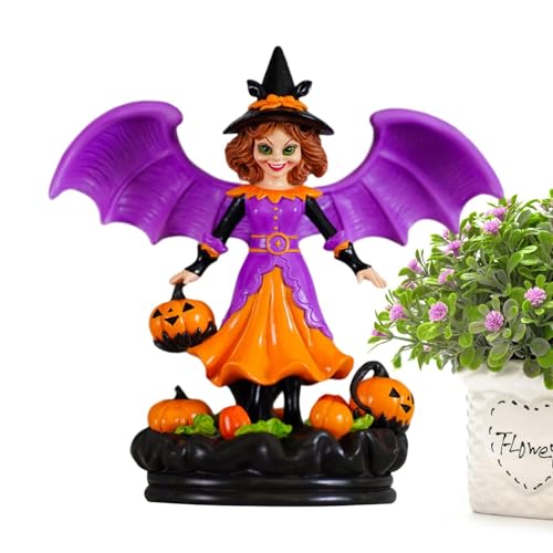 Stronrive Hexenfiguren und Statuen,Halloween-Hexendekoration | Halloween Hexenornamente Hexenharzfiguren - Halloween-Hexenpuppe, Hexenfigur für Familie, Freunde, Mädchen, Kinder, Wohnzimmer, von Stronrive