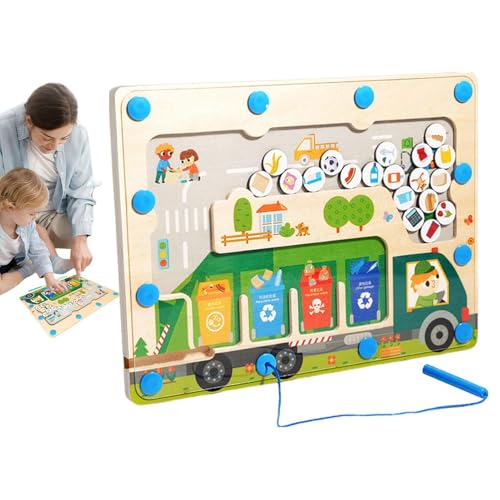 Stronrive Magnetisches Müllsortierspiel, Müllsortierspiel - Müllmagnet-Matching-Puzzlespiel,Lustiges Feinmotorik-Reisespielzeug für Kinder von Stronrive