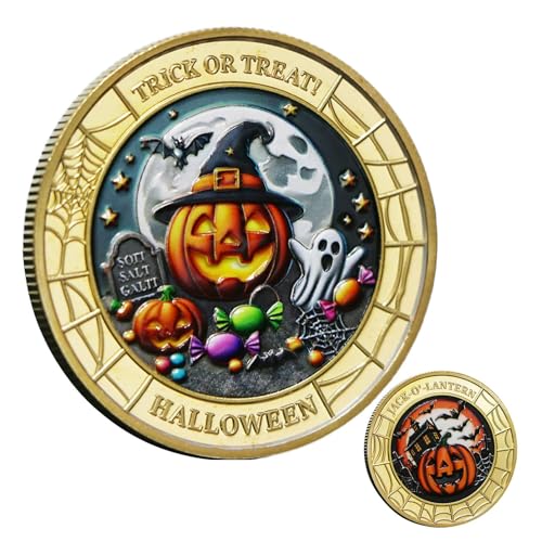 Stronrive Seltene Münze | Halloween Süßes Oder Saures Münze - Originelles Spielzeug Erinnerungsstück Als Deko Für Zuhause Festliche Geschenkidee Für Erwachsene Und Kinder Stronrive Seltene Münze | Halloween Süßes Oder Saures Münze - Originelles Spielzeug Erinnerungsstück Als Deko Für Zuhause Festliche Geschenkidee Für Erwachsene Und Kinder von Stronrive