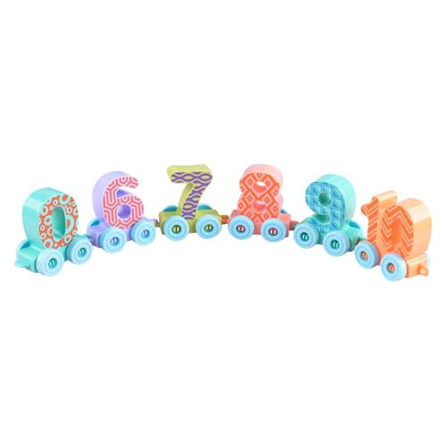 Stronrive Zahlenzug-Spielzeug, Zugset-Spielzeug - Bausteine-Zug-Set - Interaktives Bauset, Lernspielzeug, Zahlenzug-Feinmotorikspielzeug, Kleinkindspiele für Kinder im Alter von 1–3 Jahren von Stronrive