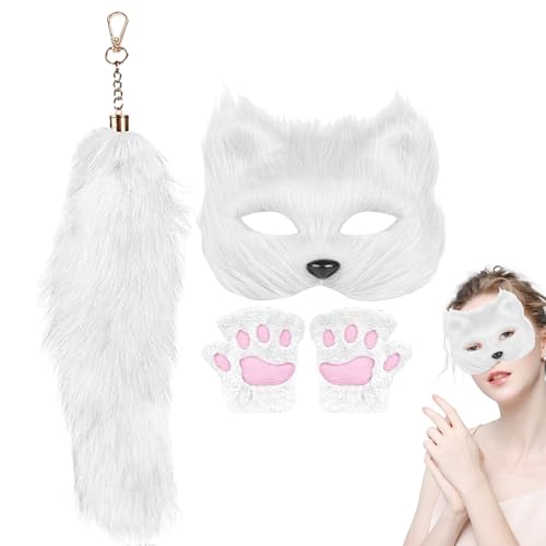 Tierkostüme für Damen, Cosplay-Kostüm, Rollenspiel-Zubehör, niedliche dekorative -Handschuhe, Maskenschwanz für Halloween, Cosplay, Maskerade Tierkostüme für Damen, Cosplay-Kostüm, Rollenspiel-Zubehör, niedliche dekorative -Handschuhe, Maskenschwanz für Halloween, Cosplay, Maskerade von Stronrive