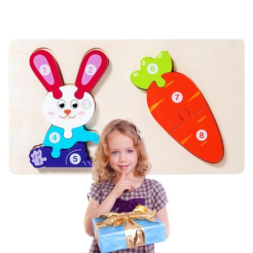 Tierpuzzles für Kleinkinder, Holztierpuzzles für Kinder | Puzzles Passendes Spiel Tierpuzzles - Puzzle-Blöcke, Lernspielzeug, Holzpuzzles, Feinmotorikspielzeug, Denkaufgabe für Kinder und von Stronrive