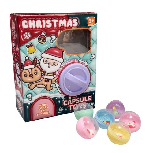 Weihnachtseierspielzeug,Weihnachts-Gashapon-Maschine | Weihnachtsverkaufsgerät,Sicherer Süßigkeitenspender mit 6 Gashapon für Mädchen, , Kinder, Kinder, Freunde von Stronrive