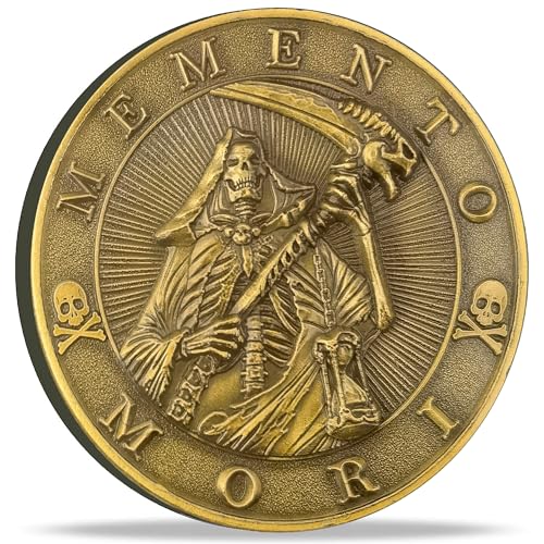 Strugglejewelry Memento Mori Carpe Diem Coin Stoic Reminder Token Skull Challenge Coin von Strugglejewelry