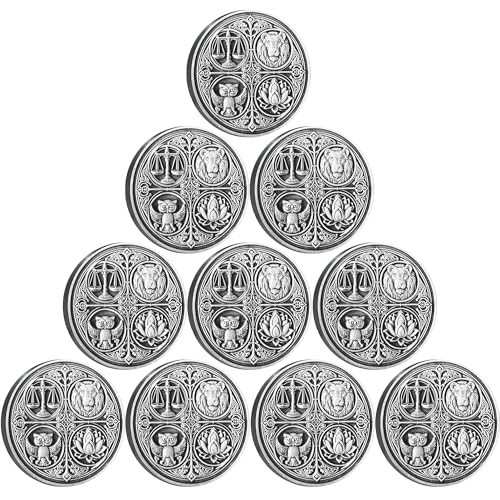 Strugglejewelry The Four Cardinal Virtues Stoic Coin - Emblem der christlichen ethischen Prinzipien - Inspirierende tägliche Erinnerung für Stoizismus-Enthusiasten und nachdenkliche Geschenke (10 von Strugglejewelry