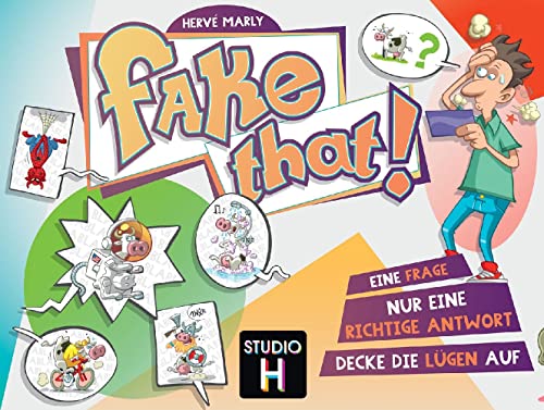 Studio H, Fake that!, Partyspiel, Kartenspiel, 4-8 Spieler, Ab 10+ Jahren, 20 Minuten, Deutsch von Asmodee