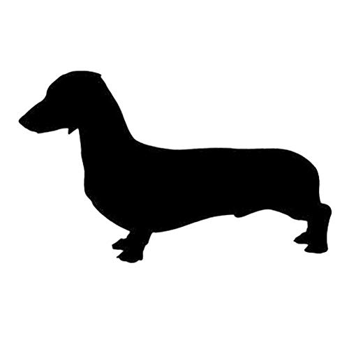 Stukk Stickers Dachshund Hundezucht Fun Aufkleber Stoßfängerabdeckung Tier Vinyl Aufkleber 13,6 cm x 8.4cm - Schwarz von Handmade By Stukk