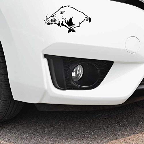 Ferocious Deadly Wild Boar Fun Window Bumper Sticker Vinyl Decal 12.7CM x 8.3CM - Black von Stukk Stickers