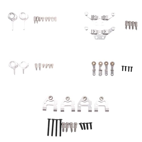 Styeleganc Metall Verbesserte Teile Lenkung Cup Swing Plate Set für P929 P939 K969 K979 K989 K999 1/28 RC Auto, Silber von Styeleganc