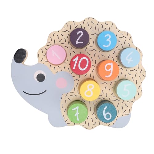 Kinder Holzpuzzle Frühschulform Form Kognition Farbklassifizierung Hedgehognummer Spiel Baby Handaugenkoordination Spielzeug von Stylebest