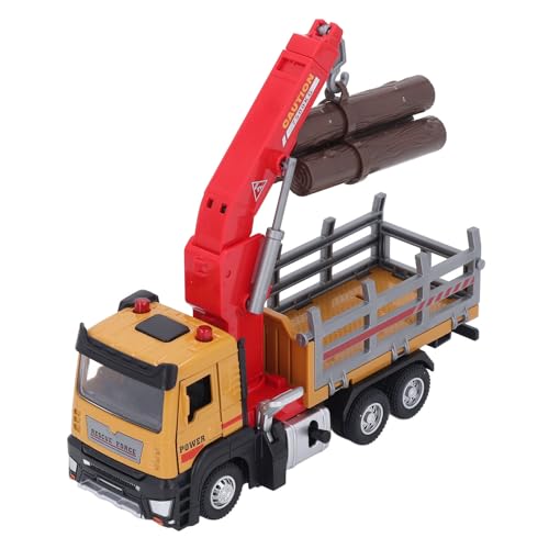 Stylebest 1:32 Holztransportkran, Legierungssimulation, Holzfäller-LKW mit Lichtgeräuschen für Kinder und Kleinkinder (Gelb) von Stylebest