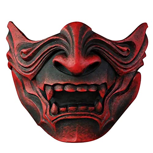 Stylebest Halloween-Kostüm Cosplay Ghost-Gesichtsmasken, japanische Samurai-Oni-Maske, Dämon-Gesichts-Abdeckung Ghost Cosplay Halloween-Kostüm-Requisiten von Stylebest