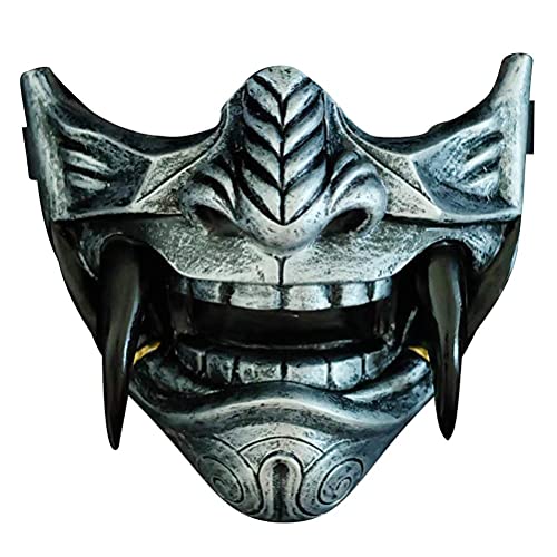 Stylebest Halloween-Kostüm Cosplay Ghost-Gesichtsmasken, japanische Samurai-Oni-Maske, Dämon-Gesichts-Abdeckung Ghost Cosplay Halloween-Kostüm-Requisiten von Stylebest