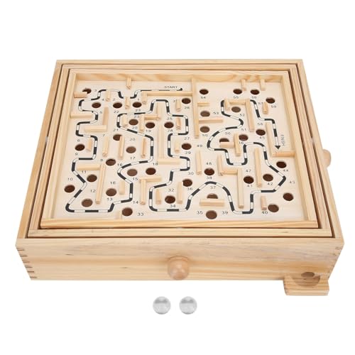 Stylebest Holz Maze Ball Game, 3D -Labyrinth -Puzzle -Spielzeug für und Erwachsene, Lustige Bildungshirnteaser für Demenzpatienten, Stress -Abbau -Zappelspielzeug, Montessori Stylebest Holz Maze Ball Game, 3D -Labyrinth -Puzzle -Spielzeug für und Erwachsene, Lustige Bildungshirnteaser für Demenzpatienten, Stress -Abbau -Zappelspielzeug, Montessori von Stylebest