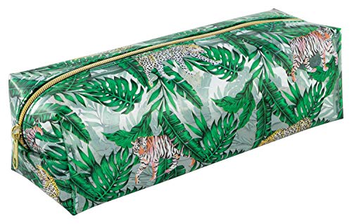 Stylex 44280 - Faulenzer, Schlamperetui aus transluzentem Kunststoffmaterial, mit Dschungelmotiv und goldenem Reißverschluss, ca. 21 x 7 x 6,5 cm groß, ideal für Stifte und für Schminkutensilien Stylex 44280 - Faulenzer, Schlamperetui aus transluzentem Kunststoffmaterial, mit Dschungelmotiv und goldenem Reißverschluss, ca. 21 x 7 x 6,5 cm groß, ideal für Stifte und für Schminkutensilien von Stylex