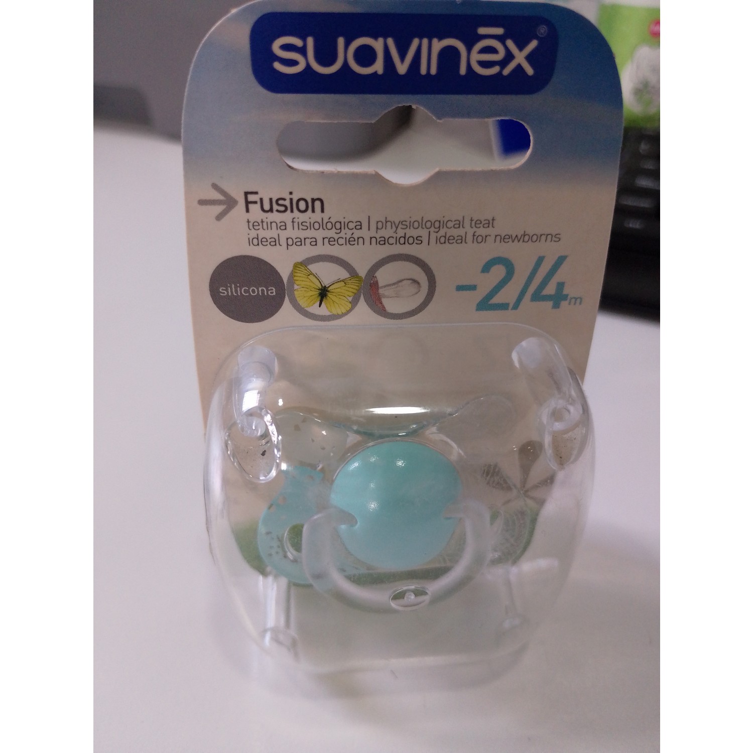 Succhietto Suavinex Fusion con Tettarella Fisiologica in Silicone 2-4 m Bicolor von Suavinex