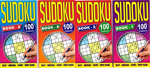 Sudoku Set Von 4 Slim Books 100 Puzzle Pro Aktivität Reise Puzzle Buch von Sudoku