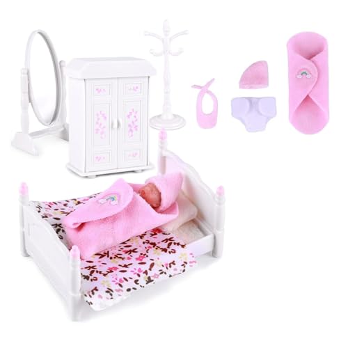 3inch Realistische Miniatur Silikon Babypuppen Schlafkindpuppe Mit Möbelzubehör Ideal Für Kinder Spaß Babyzubehör 3inch Realistische Miniatur Silikon Babypuppen Schlafkindpuppe Mit Möbelzubehör Ideal Für Kinder Spaß Babyzubehör von SueaLe