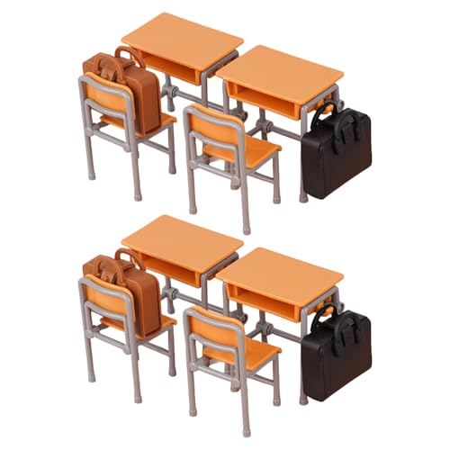 4pcs Pädagogische Puppenhäuser Möbelschulenschalter Stuhl Rucksack Set Realistic 1:12 Skala Miniaturen Detaillierte Miniaturschule Möbel 4pcs Pädagogische Puppenhäuser Möbelschulenschalter Stuhl Rucksack Set Realistic 1:12 Skala Miniaturen Detaillierte Miniaturschule Möbel von SueaLe