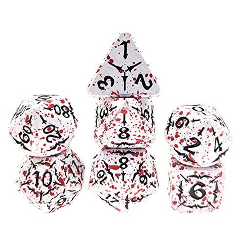 7Pcs Farbe Legierung Würfel Facettenreiche Würfel Verschiedene Größen Digitale Zahl Würfel Für Kind Pädagogisches Spielzeug Brettspiele Digitale Würfel Maschine von SueaLe