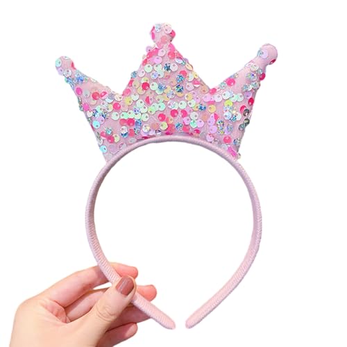 Schimmernde Krone Stirnband Für Mädchen Geburtstag Party Kopfschmuck Festival Pailletten Hairhoop Kinder Kostüm Genickstück Kopfbedeckung von SueaLe