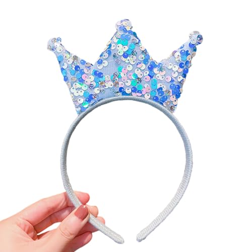 Schimmernde Krone Stirnband Für Mädchen Geburtstag Party Kopfschmuck Festival Pailletten Hairhoop Kinder Kostüm Genickstück Kopfbedeckung von SueaLe