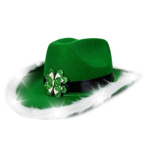 SueaLe Green Shamrock Für Stpatricks Day Festival Irish Holiday Tall Hat Party Props Festival Thema Kopfbedeckung Lieferung von SueaLe