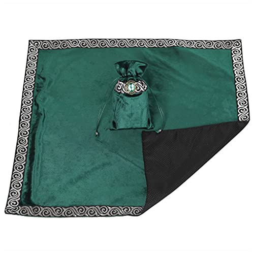 SueaLe Quadratische Pendel Wahrsagerei Tischdecke Brettspiel Karten Pad Runen Tisch Altar Samtstoff Metaphysische Brettspielmatte Tarot Kartenmatte Und Tasche Quadratische Samt Tischdecke von SueaLe