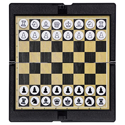 Taschenschach Klappbrett Interaktives Reisen Tragbar Unterhaltung Chessman Indoor Outdoor Spiel Leicht Zu Tragen Taschenschach Set Magnetics Reise Klappschach Set Magnetics Magnetics Chess von SueaLe