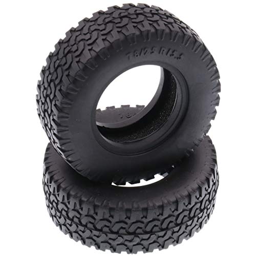 Sueooudh 4 StüCk 1,55 Gummi Reifen für 1/14 Rm8 Baja RC Rock Crawler Ferngesteuerte Auto Reifen von Sueooudh