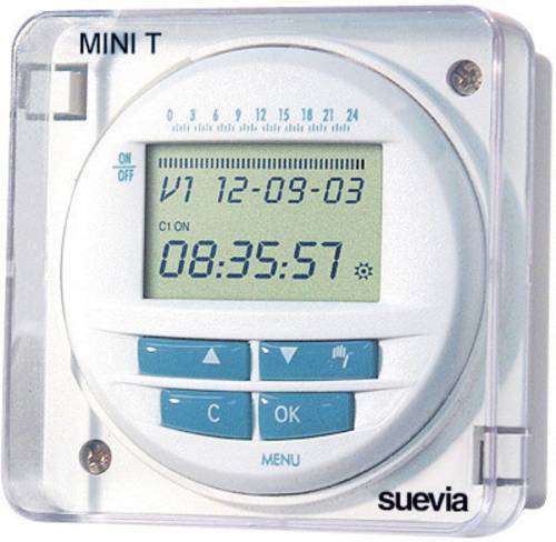 Suevia Practic Log Unterputz-Zeitschaltuhr digital 230 V/AC 3680W von Suevia