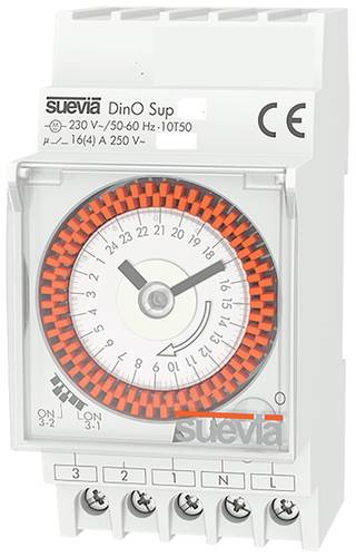 Suevia SU290132 Zeitschaltuhr für Hutschiene DinO Sup D 230 V/AC Tagesprogramm von Suevia