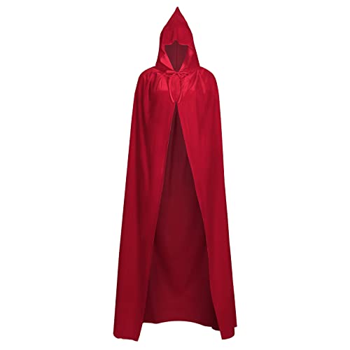 Suffolly Teufel-Umhang Teufel Kostüm Damen Teufelshörner Haarreif Faschingskostüme Rot Halloween 3 pcs Teufelin Kleid Karneval,S von Suffolly