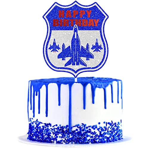 Air Force Thema Happy Birthday Cake Topper - Pilot Geburtstag Party Militär Fan Thema Party Air Force Club Abschluss Party Dekoration von SugarGera